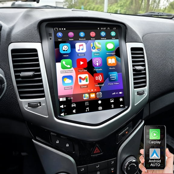 Gsuatey Car Radio for Chevy Cruze 2009-2015, 4G+64G 9.7 inch Car Stereo with Wireless Carplay Android Auto Touch Screen GPS Bluetooth WiFi SWC FM RDS DSP Backup Camera