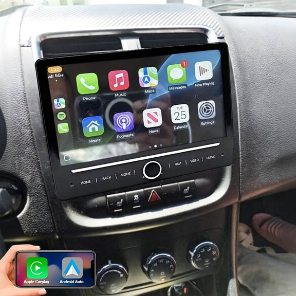 Gsuatey Car Radio for Dodge Avenger 2008-2014, 10 Inch Touch Screen Car Stereo with Wireless CarPlay Android Auto GPS Bluetooth SWC FM/RDS Backup Camera