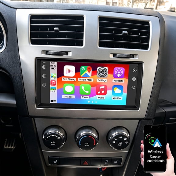Dexico Car Radio for Dodge Avenger 2008-2014, 7" Android 13 Touch Screen Car Stereo with Wireless CarPlay & Android Auto GPS Navigation Bluetooth WiFi DSP SWC FM/RDS Backup Camera