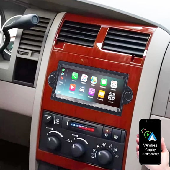 Gsuatey Car Radio for Dodge Durango 2004-2009, Android 14 Car Stereo 6.86inch IPS Touch Screen Built-in Wireless CarPlay Android Auto/GPS Navigation/WiFi/Bluetooth/FM/SWC/AHD Camera