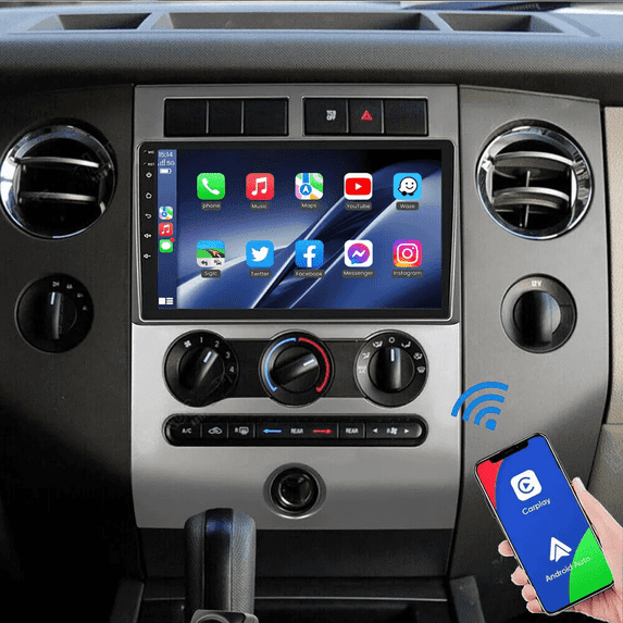 Gsuatey Car Radio for Ford Expedition 2007-2014 with Wireless Carplay and Android Auto, 9 Inch Touchscreen Android 13 Car Stereo - Hi-Fi/Multiple UI/WiFi/GPS/SWC