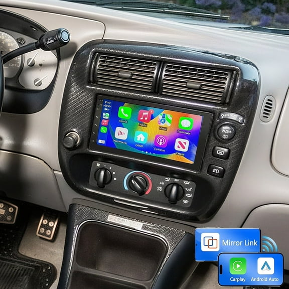 Gsuatey Car Radio for Ford Explorer 1995-2001 - 7 Inch IPS Touchscreen Android Car Stereo with Wireless Carplay and Android Auto/DSP/GPS/SWC + AHD Backup Camera