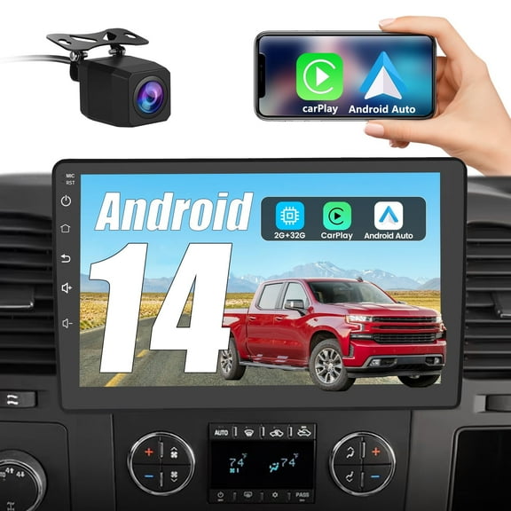 Gsuatey Car Radio for GMC Sierra Yukon Chevrolet Buick Chevy Silverado,10 Inch Touch Screen Stereo with GPS WiFi SWC Wireless CarPlay Android Auto
