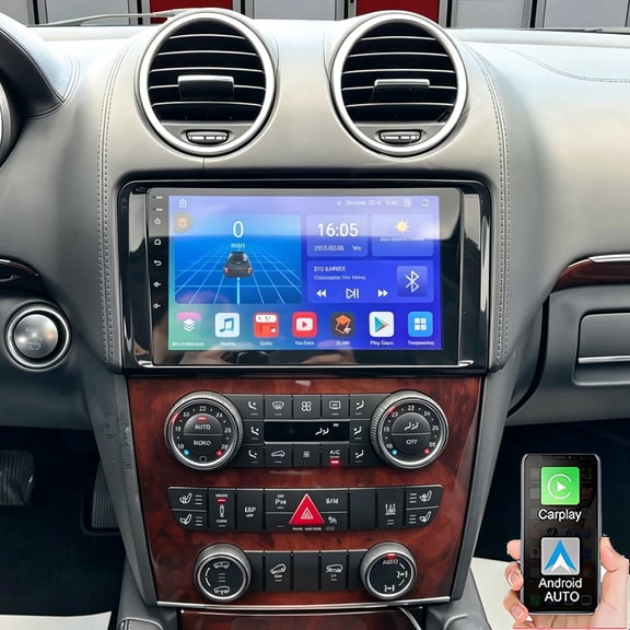 Gsuatey Car Radio for Mercedes-Benz ML-Class W164 2005-2009, 9 Inch Touch Scree Car Stereo with Wireless Carplay Android Auto GPS FM/RDS SWC WIFI Bluetooth Backup Camera