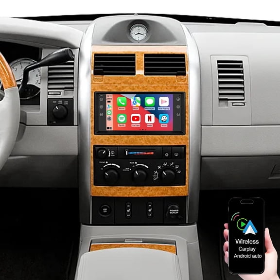 Dexico Car Radio Stereo for Chrysler Aspen 2008-2010, Android 7" Touchscreen Head Unit with Wireless CarPlay Andriod Auto 5GWiFi Bluetooth RDS FM GPS Mirror Link SWC AHD Backup Camera