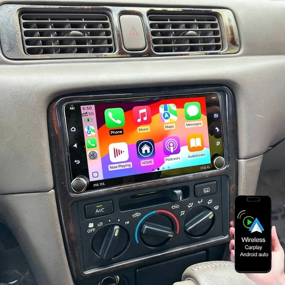 Gsuatey Car Radio Stereo for Toyota Camry 1997-2001, 7 Inch IPS Touch Screen Radio with Wireless CarPlay Android Auto/MirrorLink,SWC,GPS,FM,Bluetooth,WiFi/Backup Camera