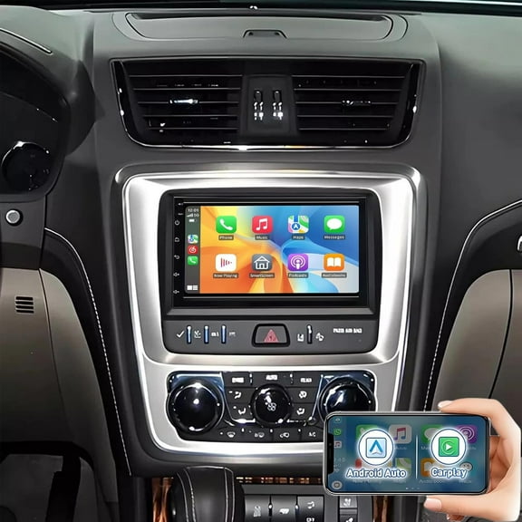 Gsuatey Car Radio Stereo for Chevrolet Traverse 2013-2017, 7'' Stereo Screen with Carplay Android Auto,Built-in GPS WiFi DSP with Backup Camera