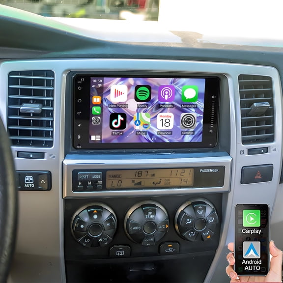 Gsuatey Car Radio for Toyota 4Runner 1996-2005 with Wireless Carplay Android Auto, Android 13 Car Stereo, 7 Inch ISP Touch Screen, Bluetooth 5G WiFi/GPS/SWC/FM with Backup Camera
