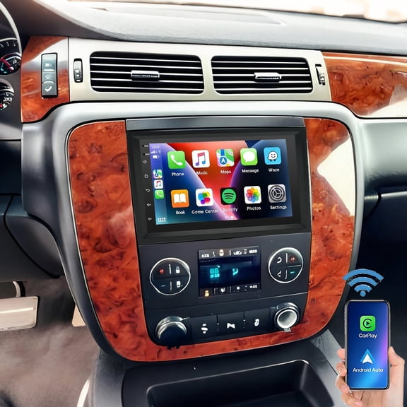 Gsuatey Car Stereo for Chevrolet Suburban 2007-2014, 7″ Touchscreen Android Car Radio with Wireless CarPlay & Android Auto Bluetooth GPS Navigation Wifi EQ FM/RDS with Backup Camera