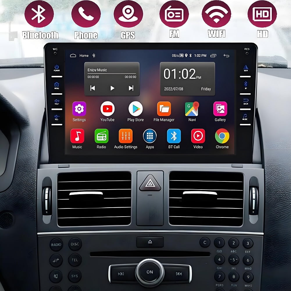 DYNAVIN Android Auto Radio Für Mercedes C-Klasse W204 | 10,1 Zoll Mit Wireless CarPlay & Head-up Display