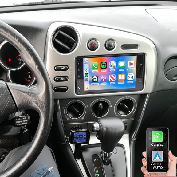 Gsuatey Car Stereo for Pontiac Vibe 2003-2008 with Wireless Carplay Android Auto, Double Din Car Audio Receiver w/7" Touchscreen GPS Nav WiFi Bluetooth FM RDS Mirror Link SWC Backup Camera, 2+32G