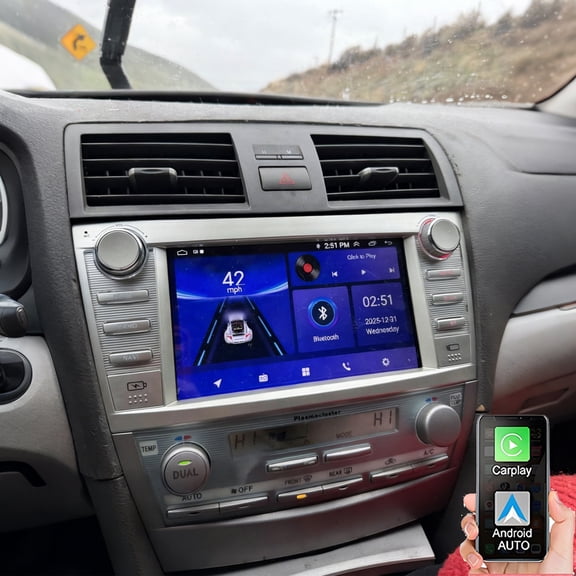 Gsuatey Car Stereo Radio Bluetooth for Toyota Camry 2007-2011, Android 14 Touchscreen GPS Navigation Head Unit with Wireless Carplay Android Auto Wifi FM RDS SWC Split Screen Backup Camera