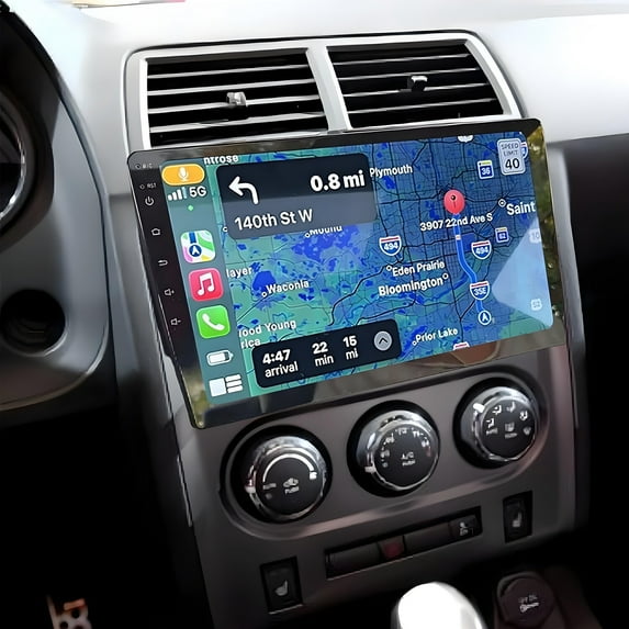 Gsuatey Car Stereo Radio for Dodge Challenger 2008-2014 with Wireless Carplay Android Auto, 10.1 Inch IPS Touch Screen GPS Navigation Bluetooth WiFi Mirror Link Backup Camera
