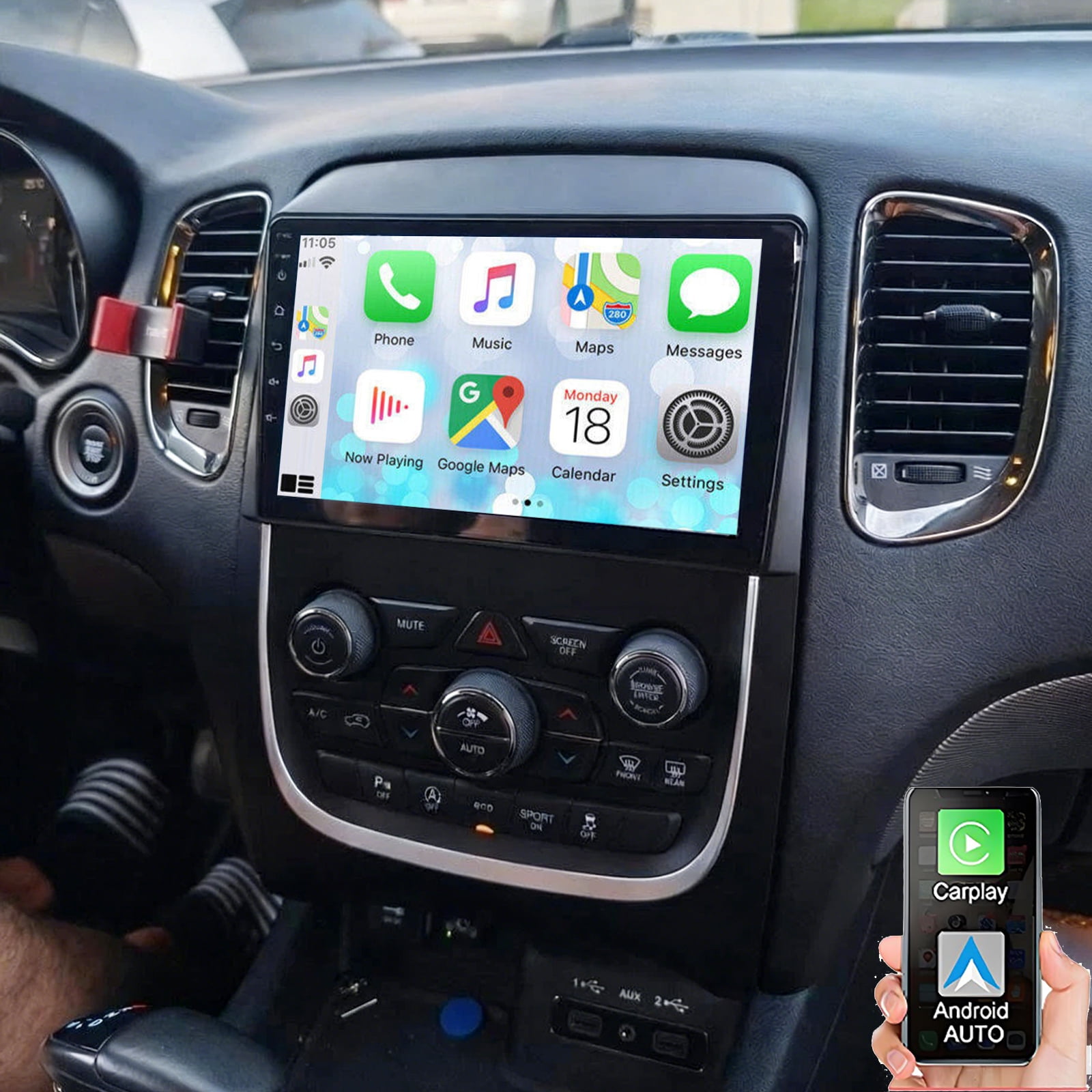 Gsuatey Car Stereo Radio for Dodge Durango 2014-2020 with Wireless ...