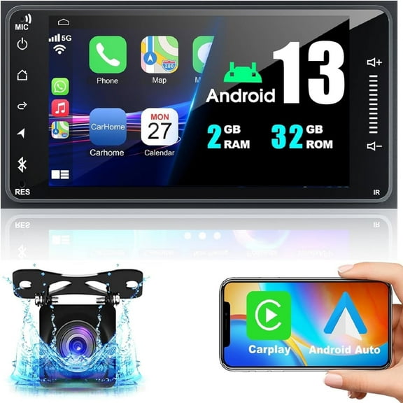 Gsuatey Car Stereo Radio for Toyota 4Runner 2003-2009,for Tundra 2000-2006,for Sequoia 2001-2007,Support Carplay& Android Auto,Bluetooth,SWC,GPS,FM Radio