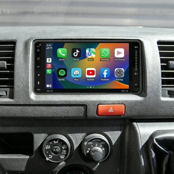 Gsuatey Car Radio for Toyota Hiace 2004-2019 with Wireless Carplay Android Auto, 7 Inch IPS Touchscreen Car Stereo GPS Bluetooth SWC FM AM WiFi Mirror Link with Camera