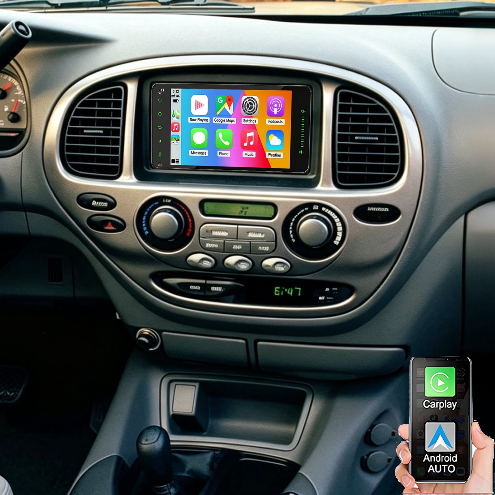 Gsuatey Car Stereo Radio for Toyota Sequoia 2000-2007, 7