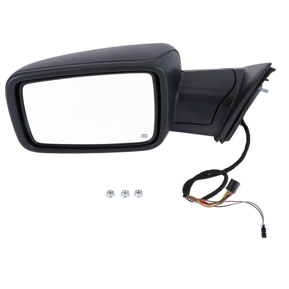 Gsuatey Rearview Mirror Rear Left Driver Side Heated Manual Foladable Car Side Mirror for Dodge RAM 1500 2013-2019 Replaces 68096197AF