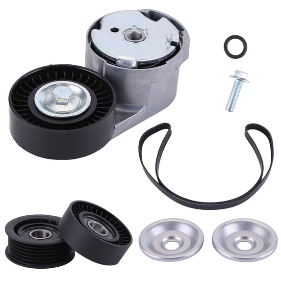 Gsuatey Serpentine Drive Belt Tensioner Kit Compatible for Chrysler Dodge Challenger SXT 2011-2019 05184617AD 6PK2195