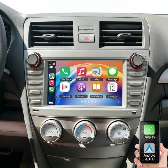 Gsuatey WiFi Android Car Stereo for Toyota Camry 2007-2011, 7 Inch IPS HD Touch Screen Car Radio with Wireless CarPlay Android Auto GPS DSP FM/RDS SWC Bluetooth Backup Camera