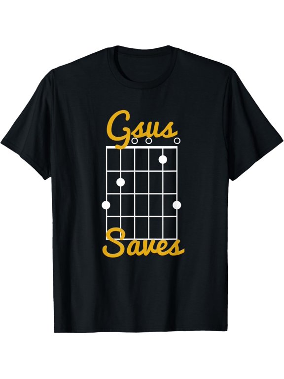 Gsus Saves Jesus Guitar Player T-Shirt