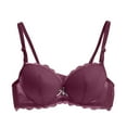 thumbnail image 1 of Gswybco Daily Bras for Women Push Up Supportive Strap Wrap Bras Solid Color Lace Patchwork Bras Embroidered Gloss Strappy Adjustable Bras, 1 of 3