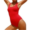 thumbnail image 1 of Gswybco Summer Swimsuits for Women Period Swimwear 1 Piece Tight Fitting and Gathering Swimsuits Backless Beachwear with Chest Cushion, 1 of 3