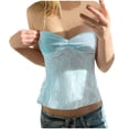 thumbnail image 1 of Gswybco Summer Tube Tops for Women Lace Drawstring Strapless Bandeau Tops Party Going Out Yoga Exercise Chest Wrap Tank Blouse, 1 of 6