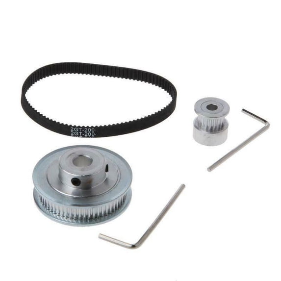 Gt 2Timing Belt Closed Loop 200Mm Pulley With 20 Teeth And 60 Teeth For Reprap Prusa Mendelmax 3D Printers 2Gt60T20T-200