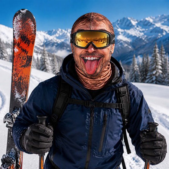 Gtalmp Winter Ski Mask, Printed Full-Face Neck Cover for Skiing, Cycling and Costume Wear, 15 x 11 in, Polyester Blend