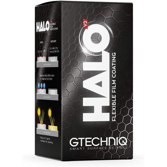 Gtechniq HALO Ceramic Coating for Cars, Protect PPF and Vinyl, High Shine, Easy to Apply - 1 fl oz (30ml) Car Ceramic Coating with Nitrile Gloves and Applicator