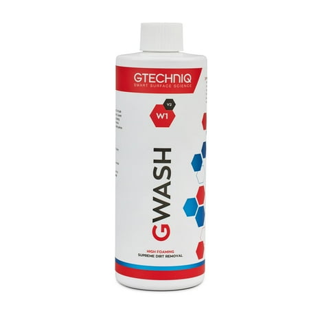 Gtechniq W1 GWash Shampoo, 16.9 fl oz | Advanced Car Care Solution, Enhances Protection and Shine, High Foam Content, Easy to Apply and Long-Lasting Results