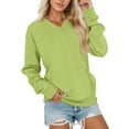 thumbnail image 1 of Gteyoijn Women's V Neck Sweatshirt Fleece Cute Pocket Sweatshirts No Hood Oversized Comfy Soft Fall Winter Tops Women's Hoodless Sweatshirt Women's Fashion Hoodies & Sweatshirts, 1 of 4