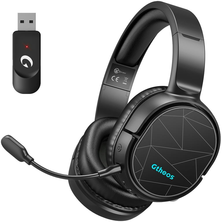 Gtheos Gaming Headset, Gtheos Wireless Gaming Headset Lossless for PC PS4 PS5, Gaming with Detachable Noise Canceling Mic, 7.1 Surround Sound, 30H Long Lasting - Walmart.com