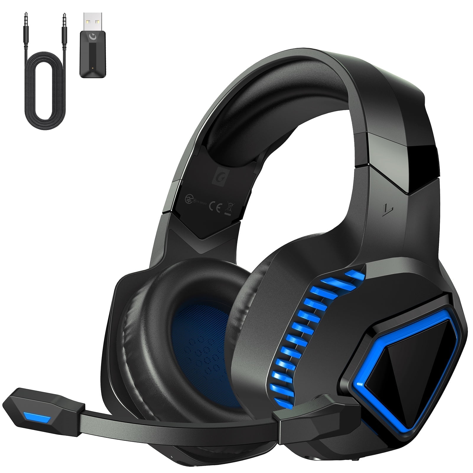 Gtheos Wireless Gaming Headset 2.4G USB for PS5 PS4 Nintendo Switch PC Mac,Bluetooth 5.2 Gaming
