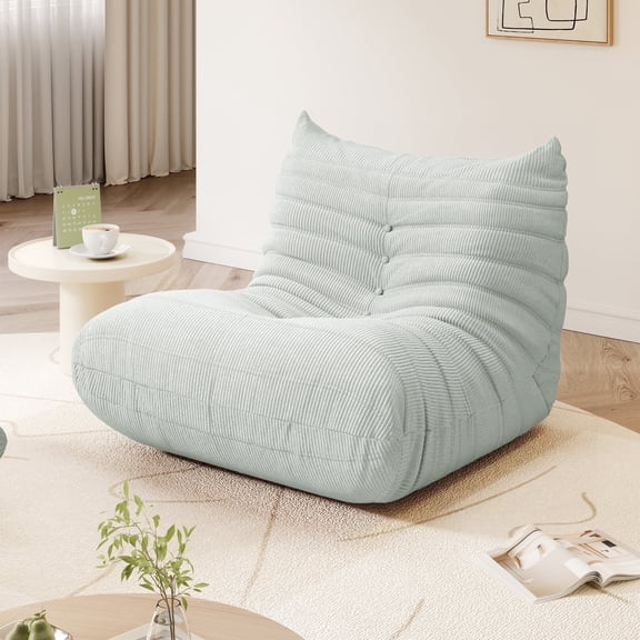 Gtilzria Lazy Sofa, Bean Bag Chair for Adults Floor Couch for Living Room, Bedroom, Corduroy, Green