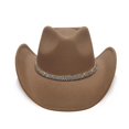 thumbnail image 1 of Gtoiithly Cowboy Hat for Women's Western Denim Curved Top Hat Brimmed English Jazz Style Comfortable for Daily Wear Parties and Outdoor Use L1-Khaki, 1 of 4