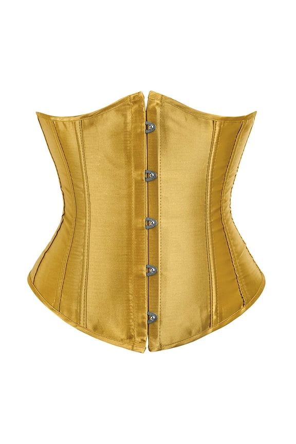 European Style Corset Bodysuit for Shapewear, Full Seamless Torso Undergarment with Tummy Control, Spaghetti Strap Camisole Leotard Yellow L