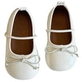 thumbnail image 1 of Gtoiithly Girls Flat Shoes for Toddler Kids Soft Sole On Casual Shoes for Everyday Wear Comfortable Lightweight Breathable Footwear White 4-4.5Years, 1 of 6