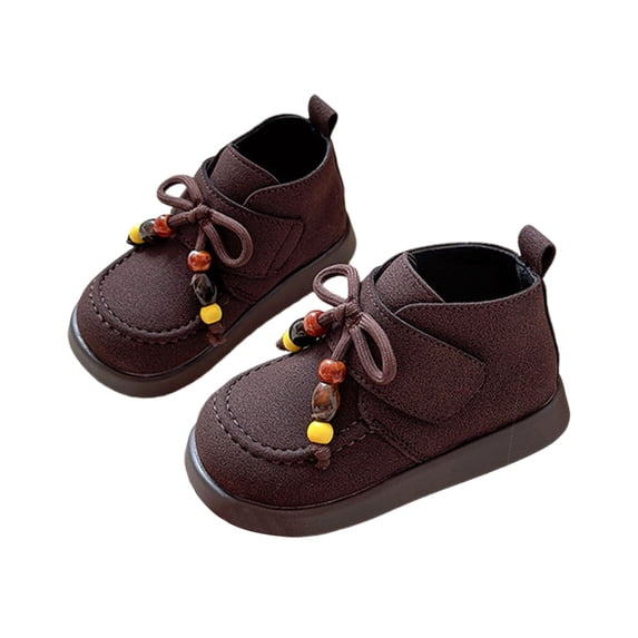 Gtoiithly Girls Lace Up Casual Sneakers For And Autumn For Girls Versatile Retro Shoes For Everyday Wear Girls Sneakers Brown 4-4.5 Years