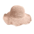 thumbnail image 1 of Gtoiithly Handmade Hollow Straw Hat Cowboy Hat With Curled Brim And Raised Edge Papyrus Beach Hat Sunscreen Hat Red, 1 of 4