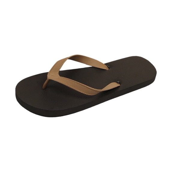 Gtoiithly Men's Waterproof Flip Flop Sandals Fashionable and Versatile Flip-Flop Beach Non- Slippers for Indoors Backyard and Outdoors Grey S