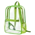 thumbnail image 1 of Gtoiithly School Clear Backpack for Teens Start Season Transparent Schoolbag Large Capacity Outdoor Backpack Transparent PVC Backpack Green M, 1 of 3