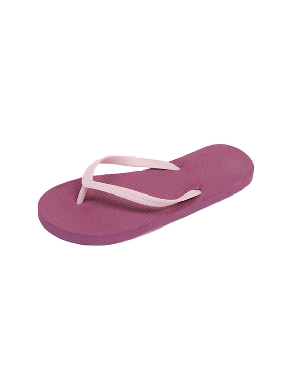 Slides Shoes outside Slippers For Women Casual Fashion Bohemian Beach Shoes Flip Flops Flat Shoes Thong Sandals Slippers Purple-f L