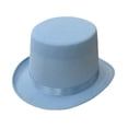 thumbnail image 1 of Gtoiithly Solid Color Popular Top Hat for Themed Parties Accessories Hat Headwear Music Festival Props Fedoras Blue, 1 of 2