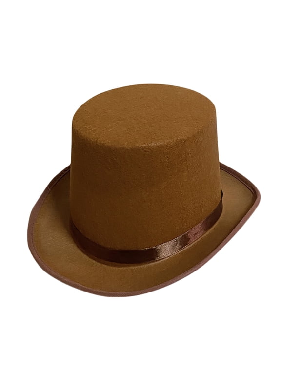 Solid Color Popular Top Hat for Themed Parties Accessories Hat Headwear Music Festival Props Fedoras Coffee