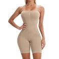 thumbnail image 1 of Gtoiithly Strapless Shapewear Bodysuit for Women Under Dress Seamless Lifting Full Coverage Jumpsuit Tops Khaki M, 1 of 5