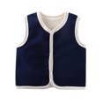 thumbnail image 1 of Gtoiithly Toddler Baby Boy Girl Vest Little Kids Sleeveless Button Down Cardigan Jacket Outerwear Casual Loose Waistcoat for Kids Blue 3-6 Months, 1 of 4
