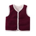 thumbnail image 1 of Gtoiithly Toddler Baby Boy Girl Vest Little Kids Sleeveless Button Down Cardigan Jacket Outerwear Casual Loose Waistcoat for Kids Red 3-6 Months, 1 of 4