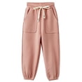 thumbnail image 1 of Gtoiithly Toddler Girls Boys Pants Athletic Active Jogger Pants Sweatpants Thick Winter Warm Long Bottoms Trousers Pink 2-3 Years, 1 of 5